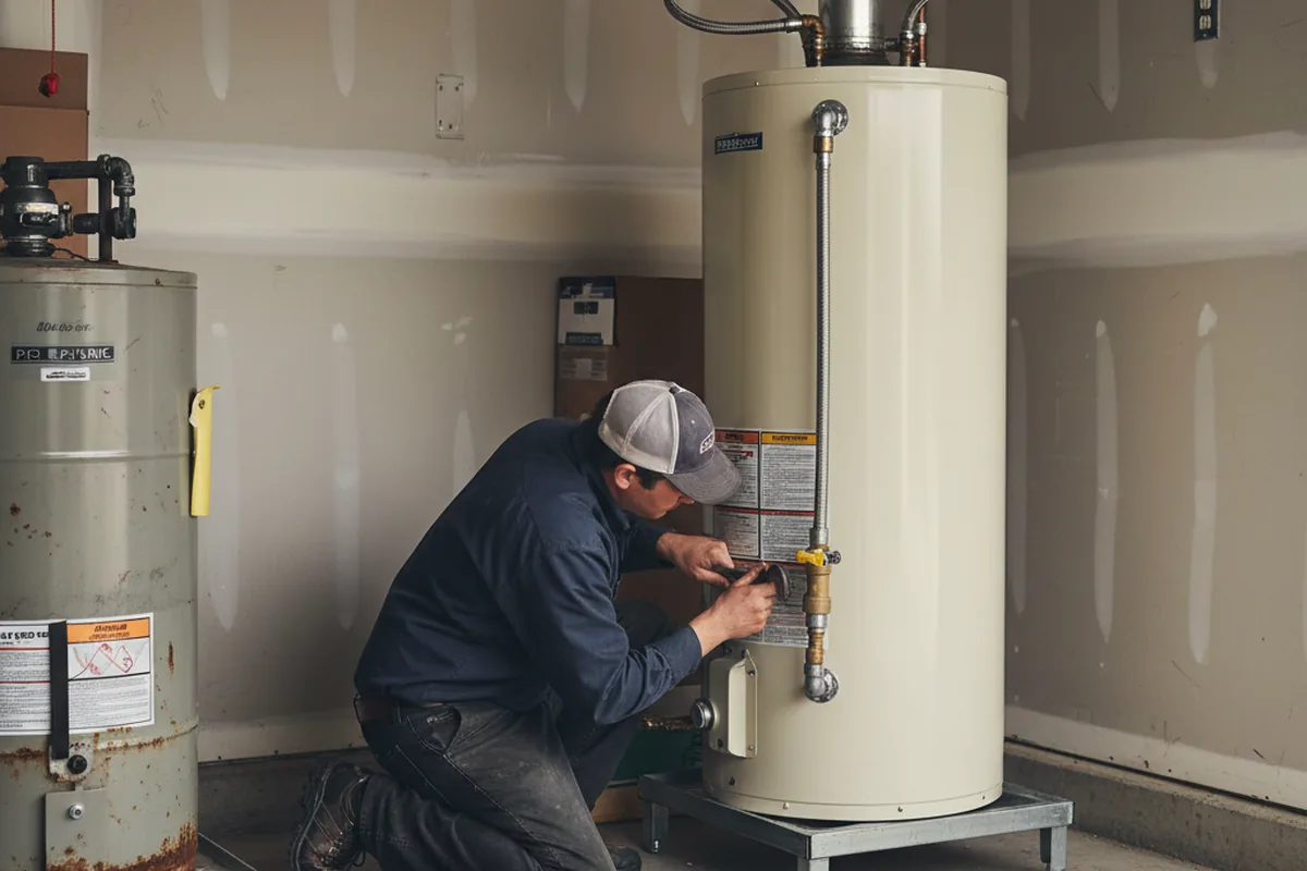 Water heater and shutoff valve replacement in Wendover