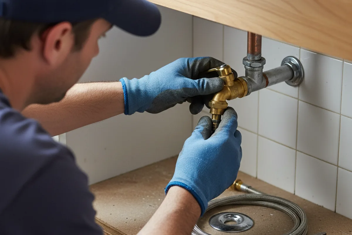 Shutoff valve and fitting work during Emergency Plumbing in Wendover